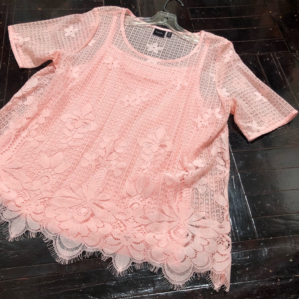 NWT RAFAELLA PINK TOP SIZE LARGE PETITE